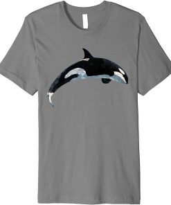 Whale Orca Shirt Whale Polygon Back Fin Sea Animal Fish Premium T-Shirt