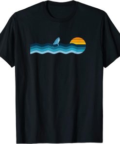 Blue Whale Vintage Retro Sunset - Blue Whale Lover, Orca T-Shirt