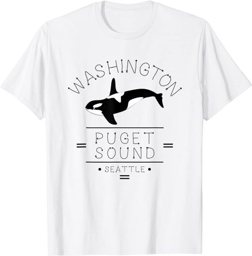 Washington Puget Sound Seattle - Killer Whale Orca T-Shirt