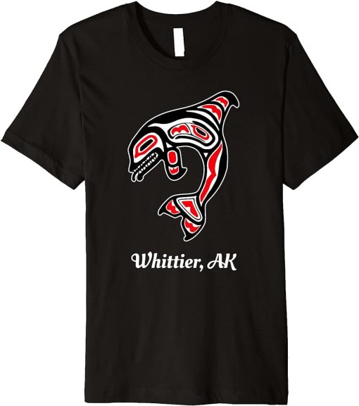 Native American Dutch Harbor AK Red Orca Killer Whale Premium T-Shirt